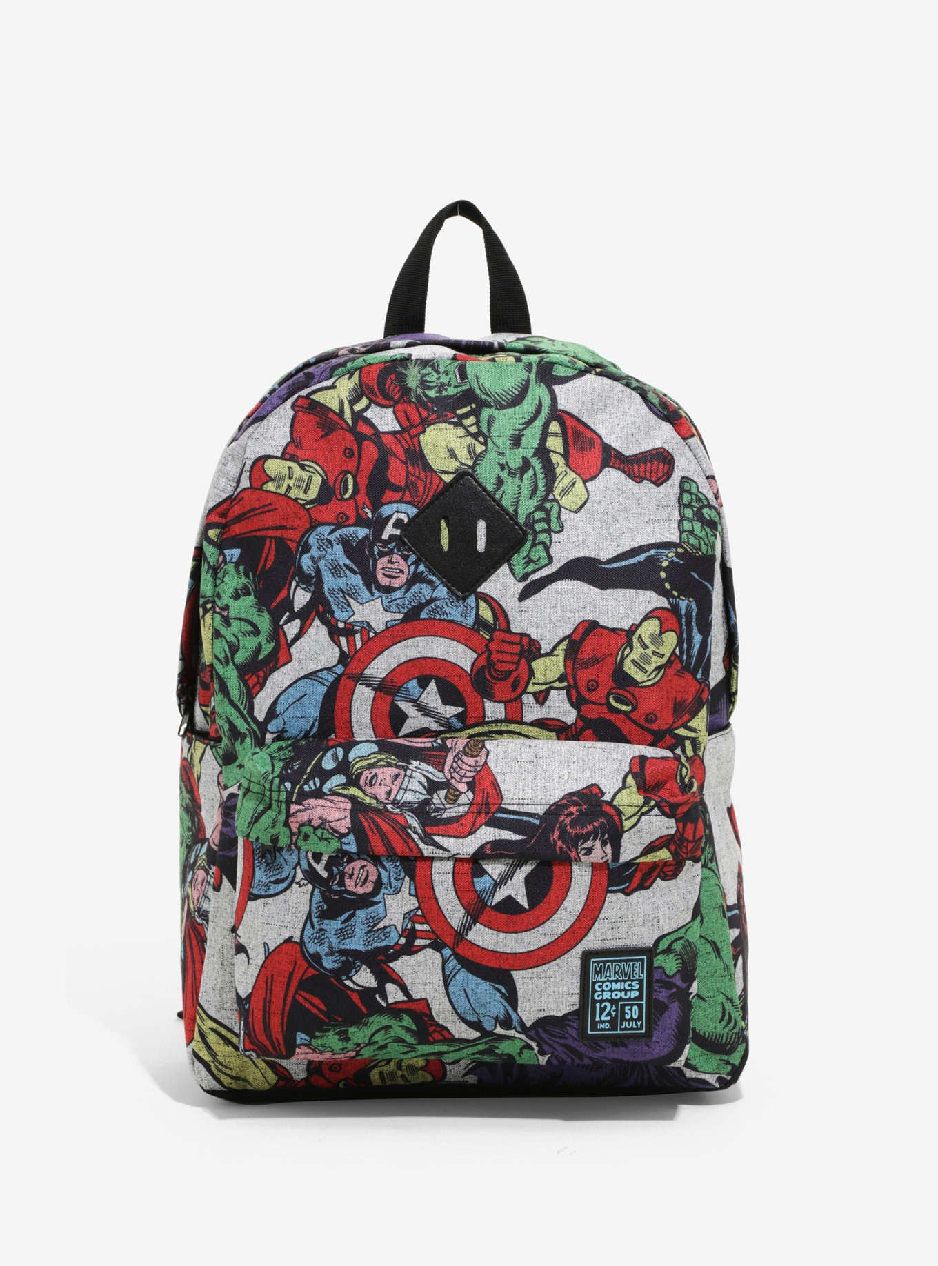 Marvel Avengers Print Backpack Book Bag Hulk, Black Widow, Iron Man ...