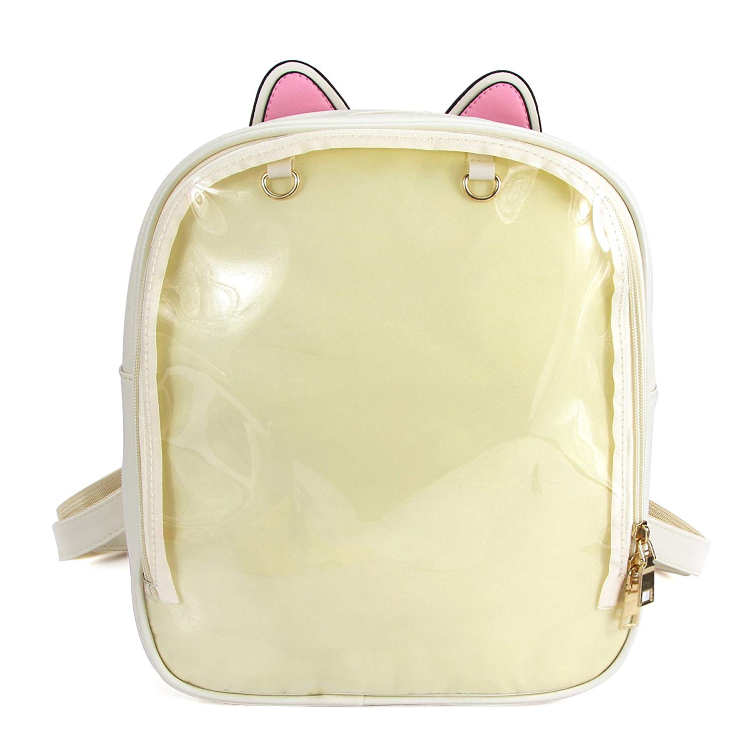 cream backpack purse