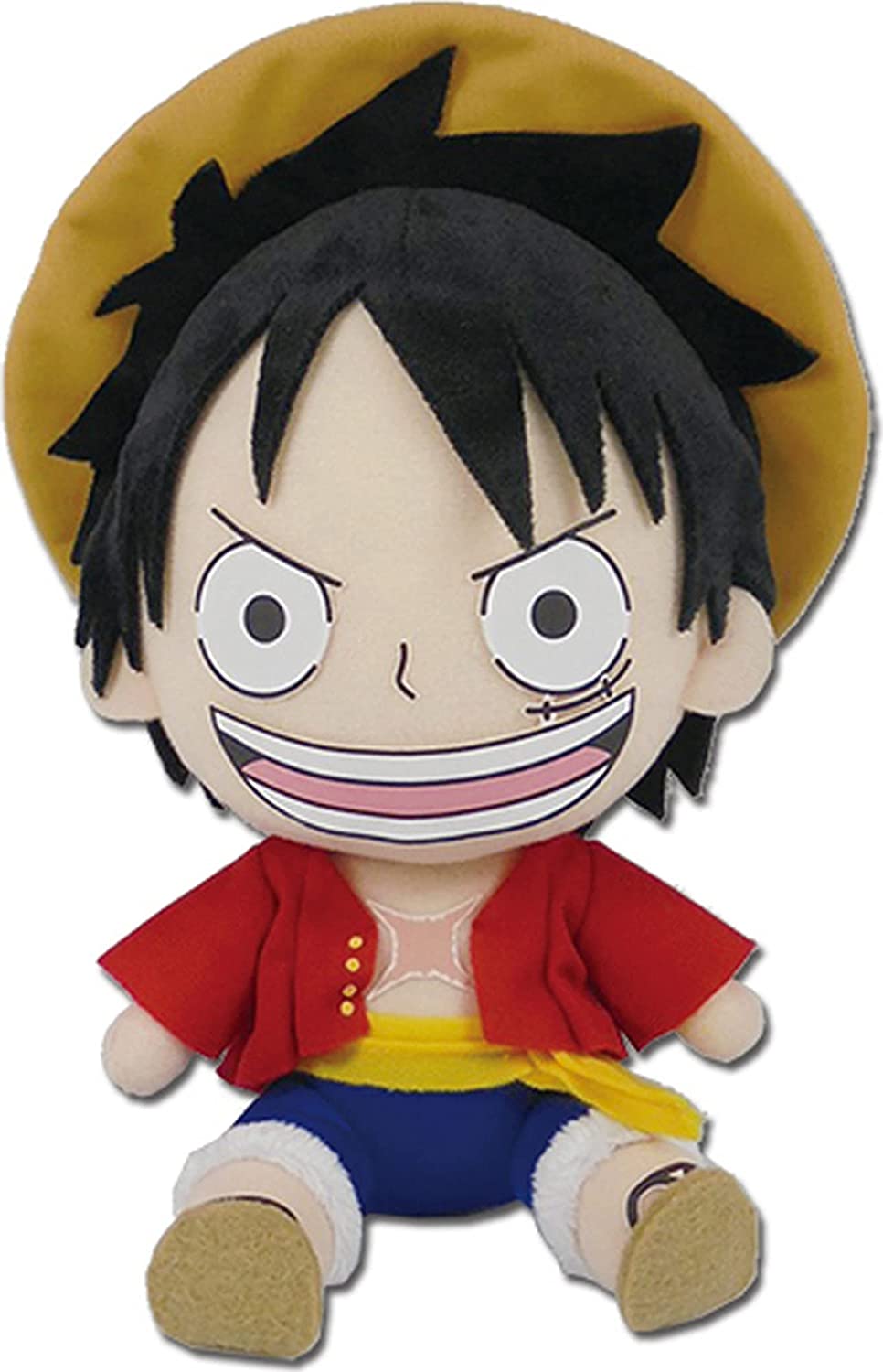 Luffy Sitting Plush Doll One Piece 8 Inches