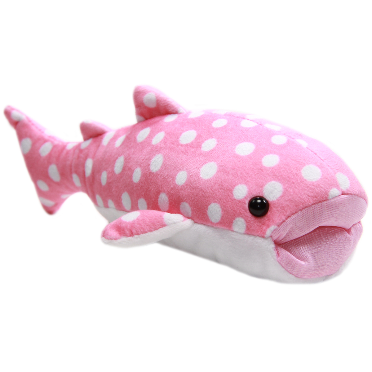Whale Shark Plushie Soft Stuffed Animal Pink White Dot Kawaii Small Keychain NEW 