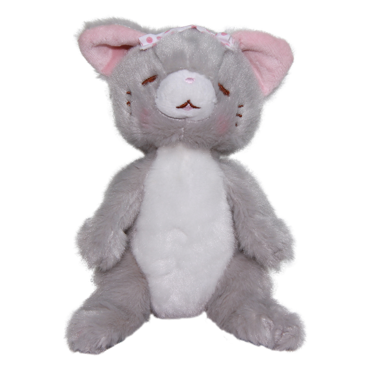 grey cat stuffed toy