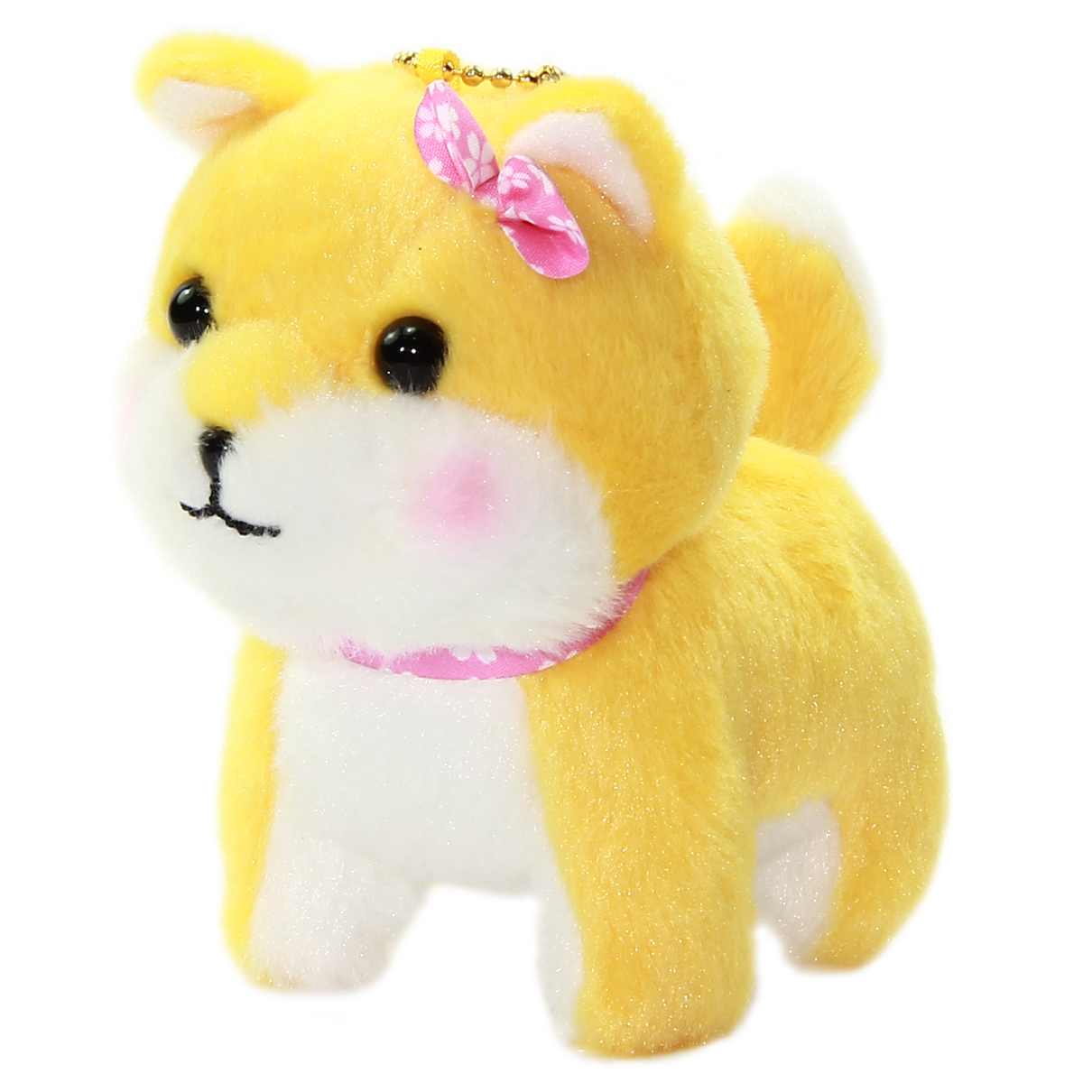 Amuse Dog Plushie, Mameshiba San Kyodai Sakura Yelllow 4 Inches