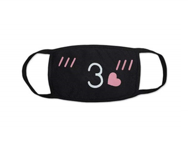 Anime Cosplay Mask Face Mouth Mask Black One Size Fits Most