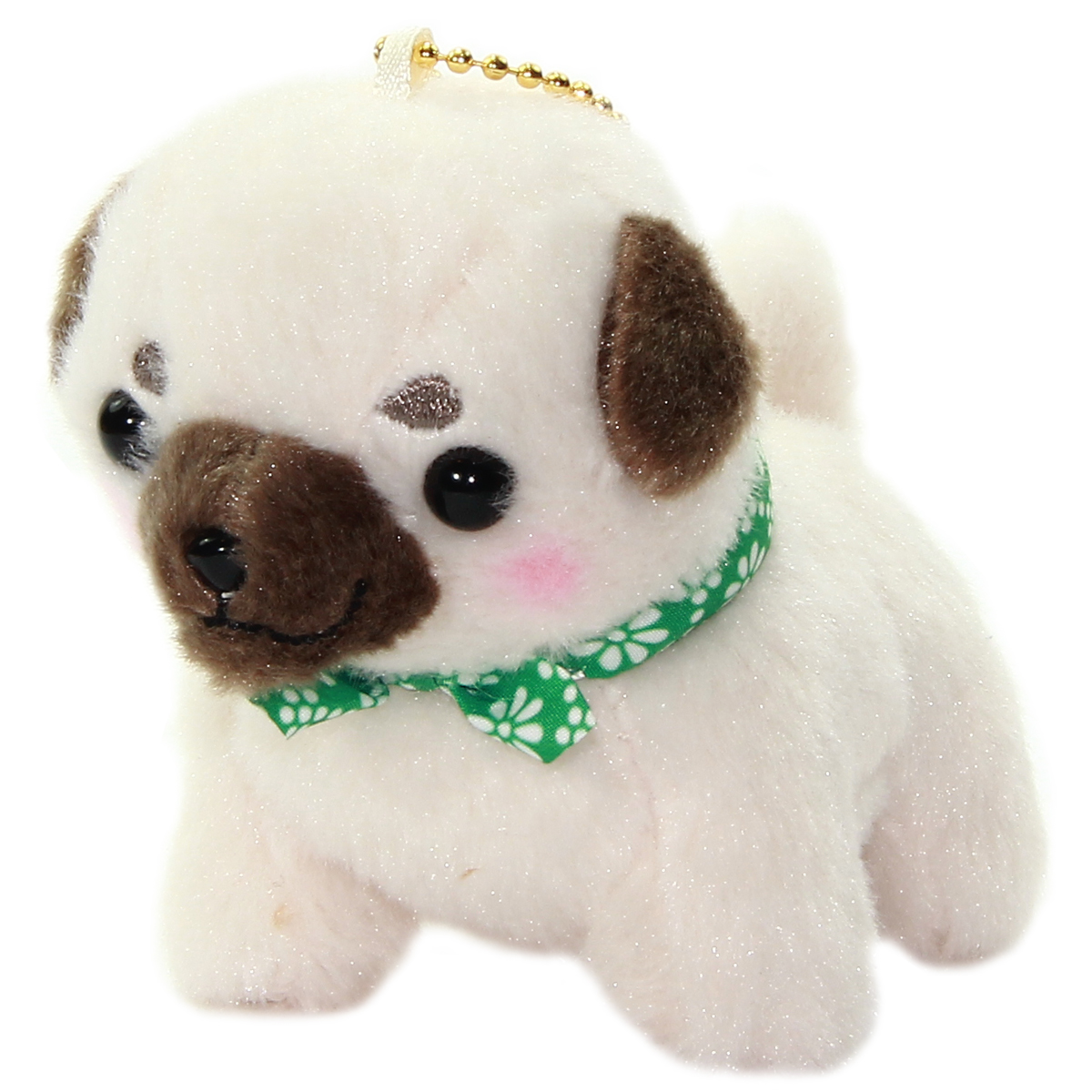 Amuse Dog Plushie, Mameshiba San Kyodai Pugbee Beige 4 Inches