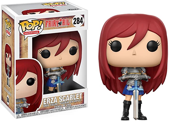 Erza Scarlet Figure Fairy Tail Funko Pop Animation 3.75 Inches Funko Pop 284