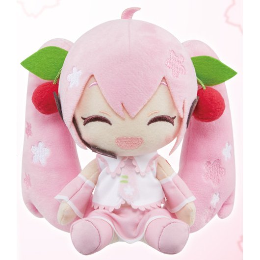 Hatsune Miku Plush Doll Vocaloid Sakura Miku Plushie 2021 Ver. Smile 10 Inches Big Size Sega