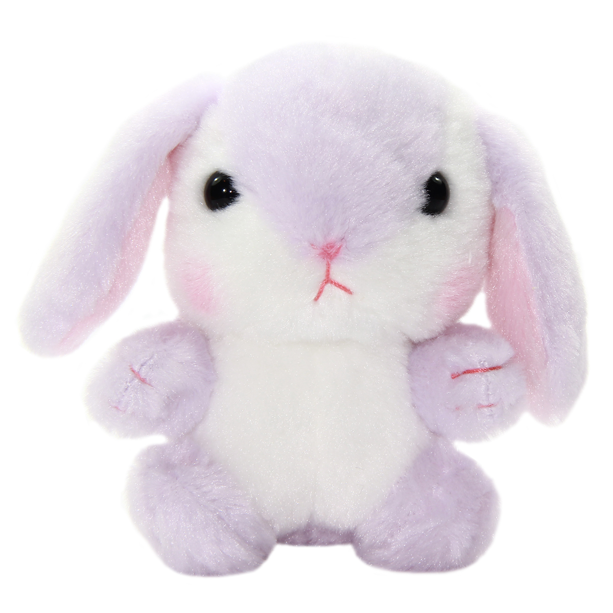 Amuse Gathering Bunny Plushie Collection Cute Stuffed Animal Toy White / Purple 4 Inches