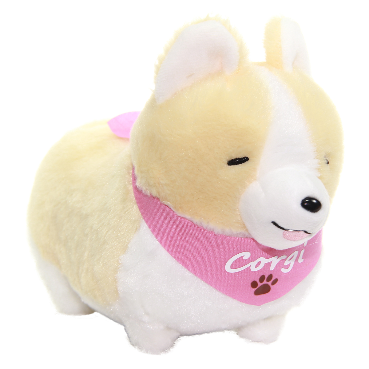 Amuse Ichi Ni no Corgi With Scarf Plush Collection Small Dog Plush Mugi-chan Beige Standard Size 6 Inches