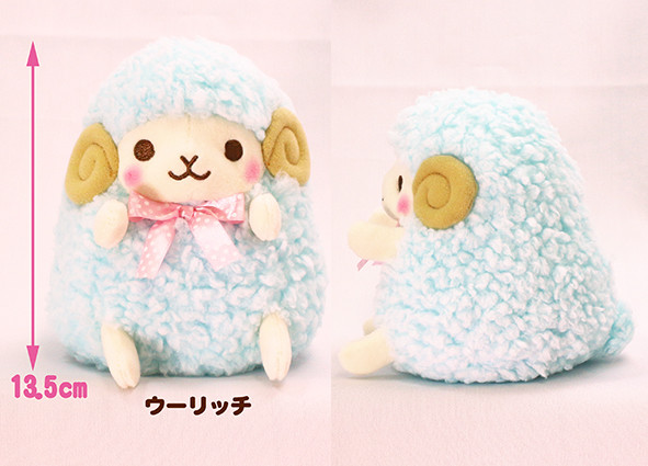 Amuse, Plush Sheep, Hitsuji no Wooly Plush Collection, Blue, 6 Inches, Standard Size