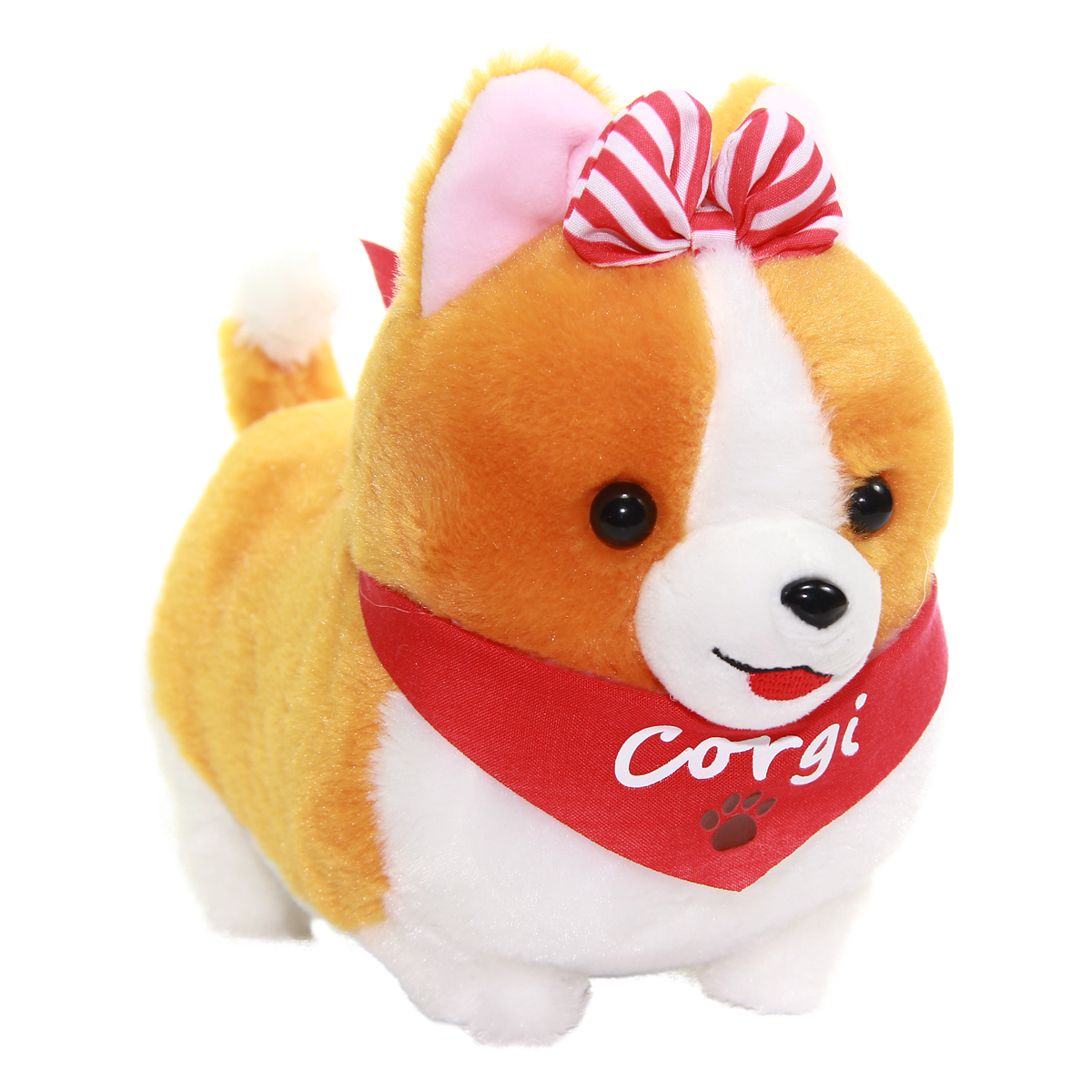 Amuse Ichi Ni no Corgi With Scarf Plush Collection Small Dog Plush Red Scarf Hana-chan Standard Size 6 Inches