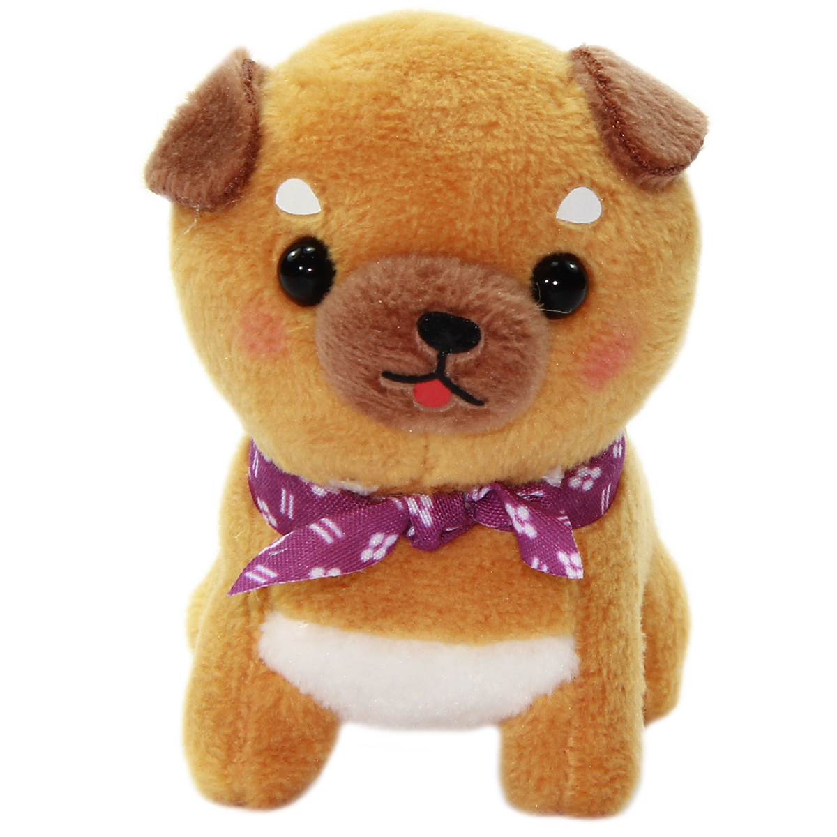 Amuse Dog Plushie, Mameshiba San Kyodai Mamesaburo Brown Small Plushie Strap 3 Inches
