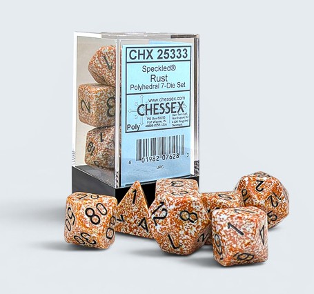 Chessex - Speckled Rust - 7 Die Set- CHX 25333 - Dice