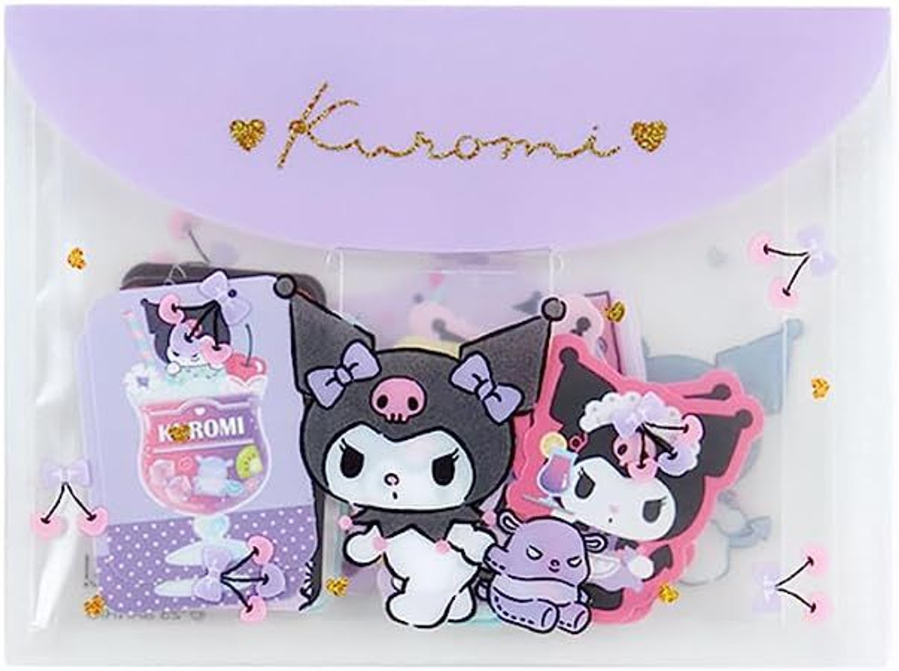 Kuromi Stickers Set with Case Sanrio