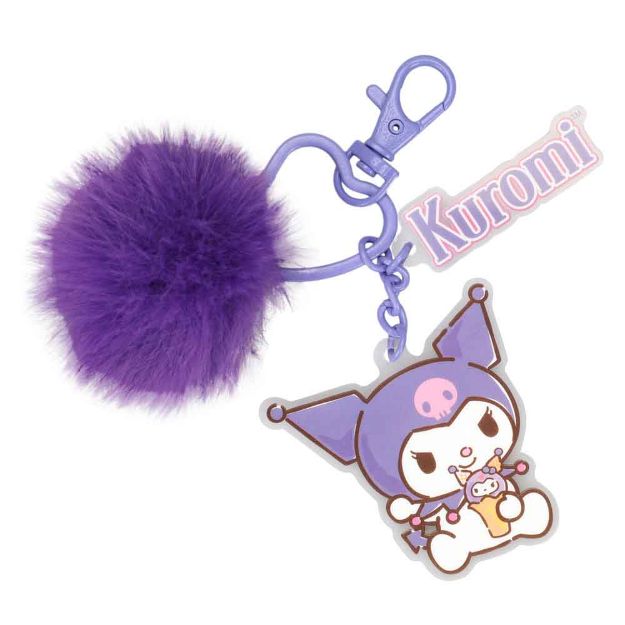 Sanrio Kuromi Keychain with Pom