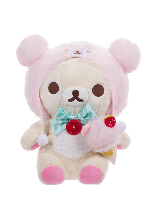 Korilakkuma Plush Doll with Ice Cream, San-X, Large - 13 Inches