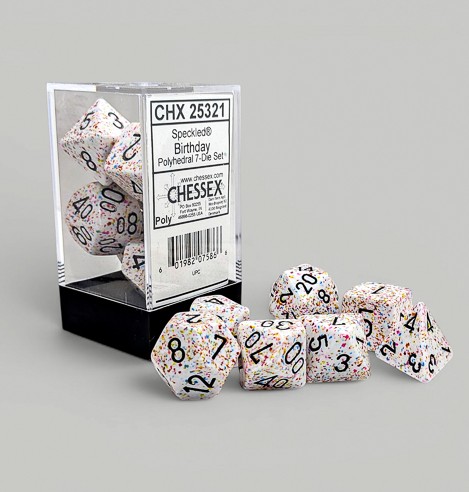 Chessex - Speckled Birthday - 7 Die Set- CHX 25321 - Dice