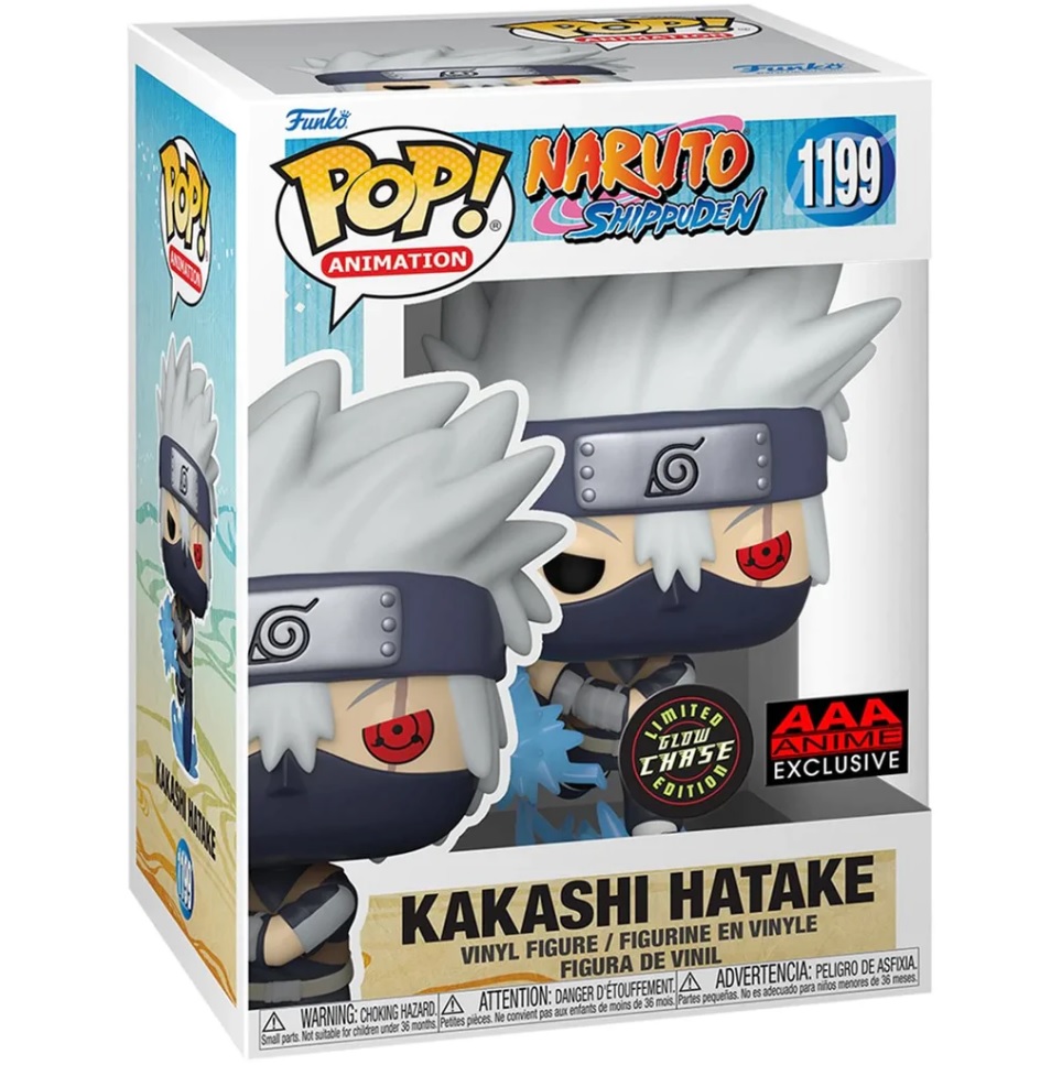 Kakashi Figure Naruto Funko Pop Animation 3.75 Inches, AAA Exclusive, Chase Limited Edition, Funko Pop 1199