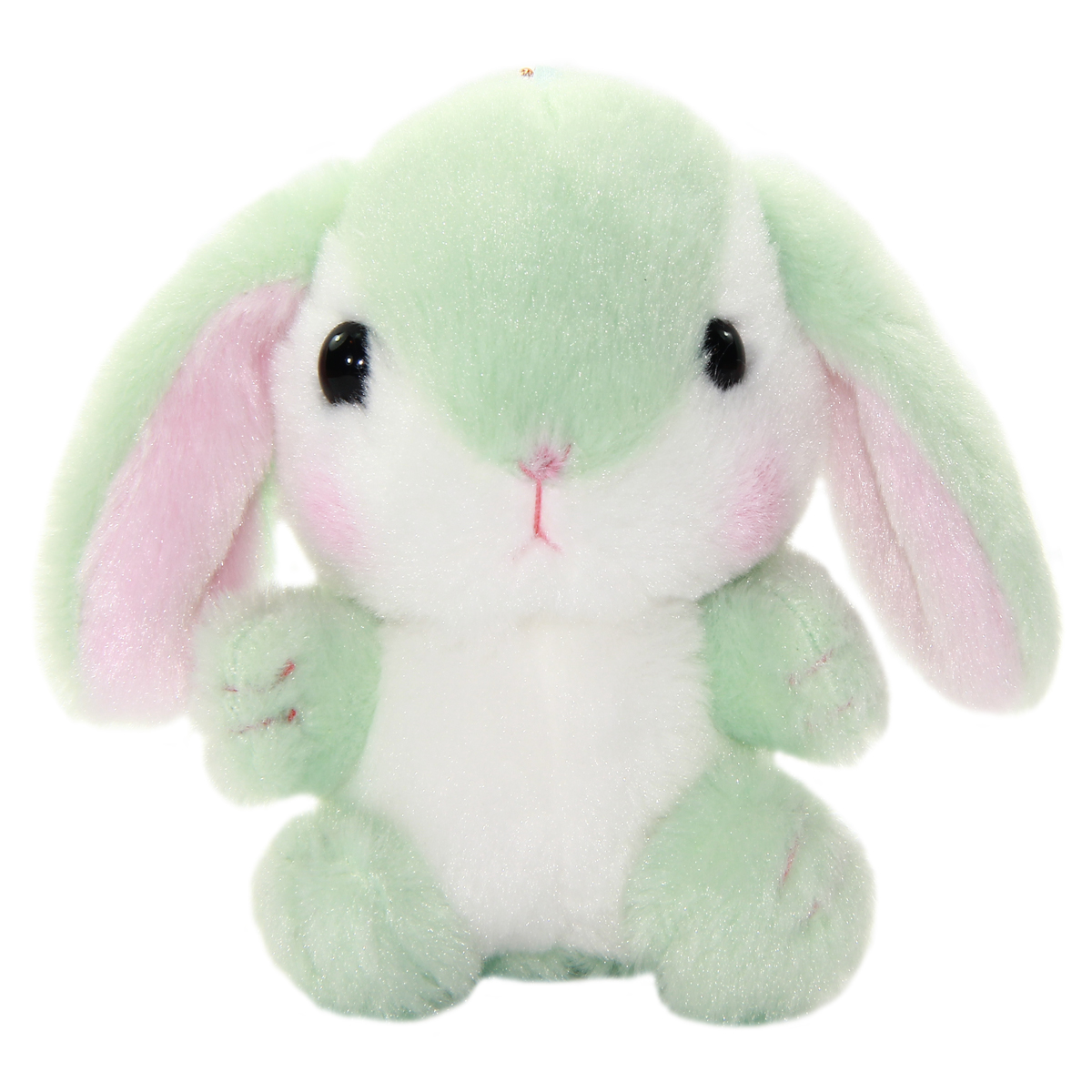 Amuse Bunny Plushie Cute Stuffed Animal Toy Green / White 5 Inches