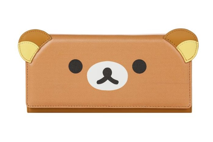 Rilakkuma Face Long Wallet Brown