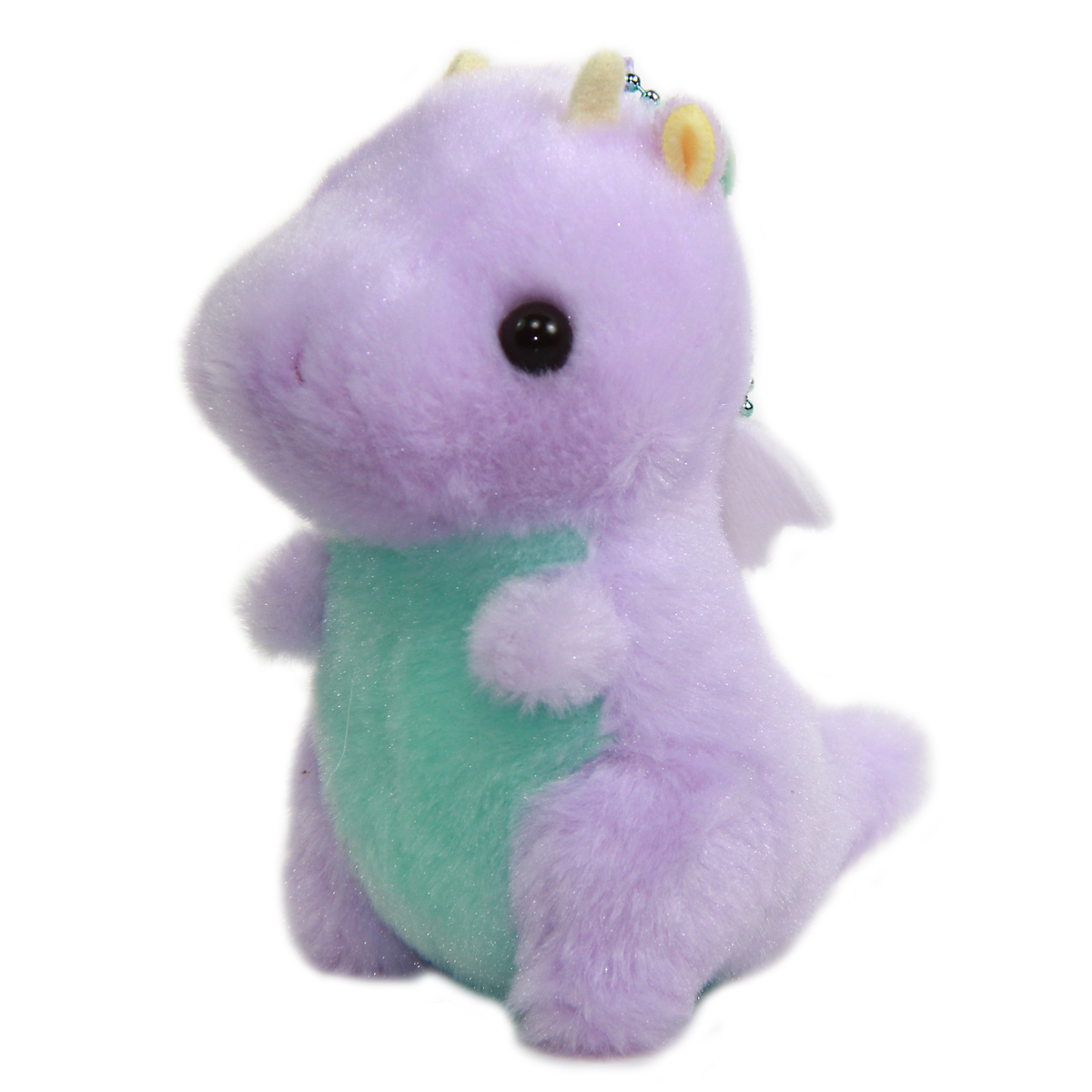 Fantasy Dragon Plushie Soft Stuffed Animal Toy Keychain Purple Small Size 4 Inches