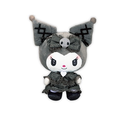 Kuromi Plush Toy, Midnight Melochrome DX Doll, 6 Inches, Eikoh