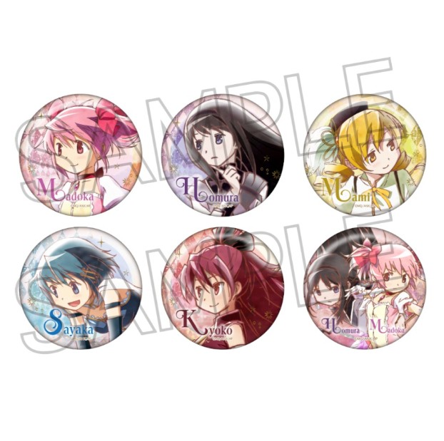 Madoka Magica Vintage Series Tin Can Badge Pin Vol. 2
