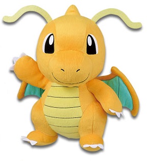 Pokemon Sun & Moon Dragonite Plush Doll 10 Inches Banpresto