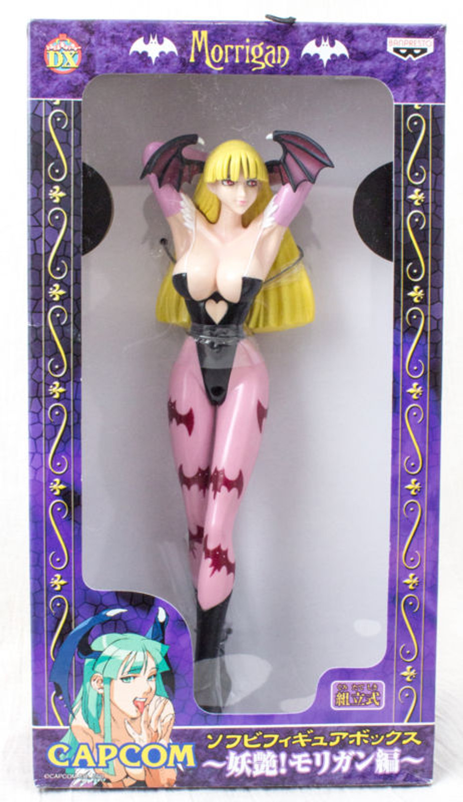 Morrigan, DX Figure 2003 Capcom Vinyl Figure, Light Green Ver, Vampire Savior, Banpresto