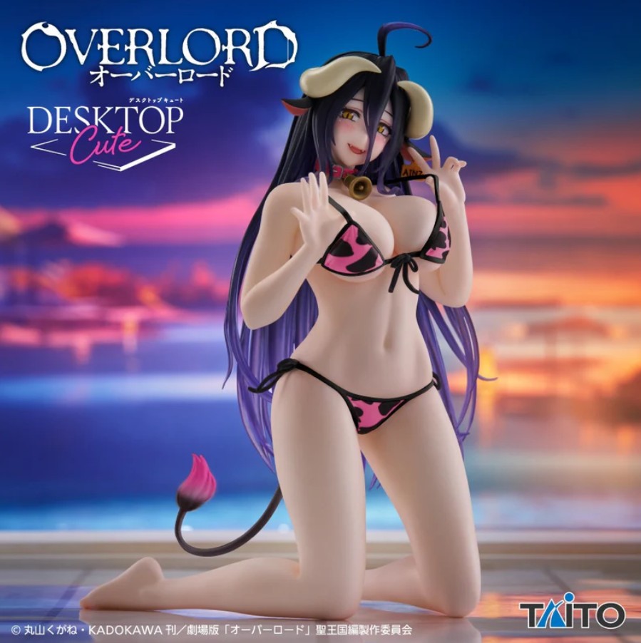 Albedo Figure - Desktop Cute Cow Print Bikini Pink Ver., Overlord by Taito