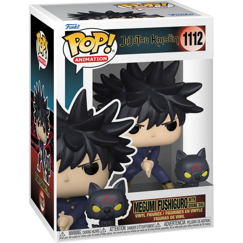 Megumi Fushiguro with Divine Dog Figure Jujutsu Kaisen Funko Pop Animation 3.75 Inches Funko Pop 1115