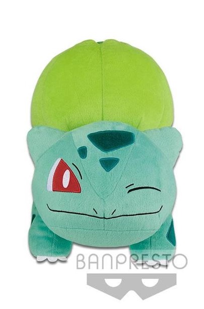 Banpresto, Sun & Moon, Pokemon, Winking Bulbasaur, Plush Toy, 13 Inches, Big Size