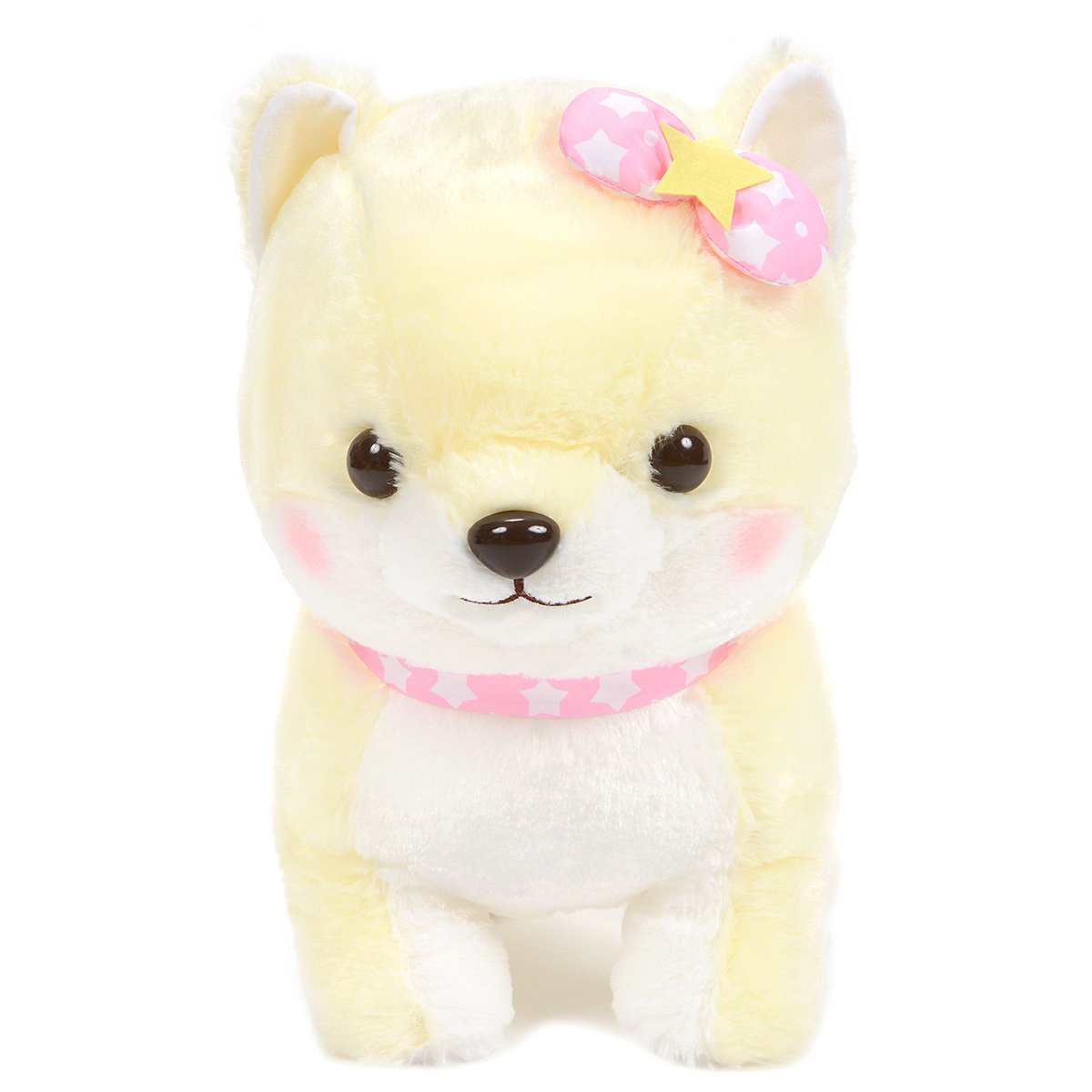 Amuse Dog Plushie, Mameshiba San Kyodai Funwari Yume no Kuni Sakura Yellow 15 Inches BIG Size