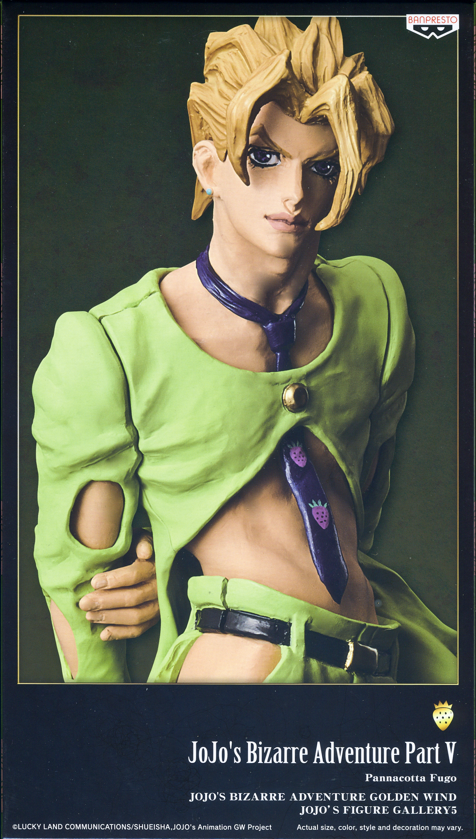 Pannacotta Fugo Figure, Jojos Figure Gallery 5, JoJos Bizarre Adventure Part V, Golden Wind, Banpresto