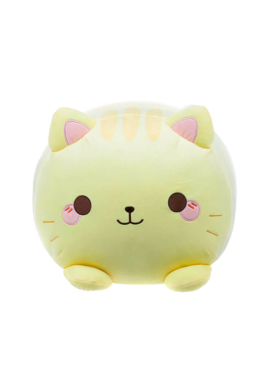 Striped Cat Plush Doll, Neko, Yellow, Honeymaru, Big Size, 15 Inches