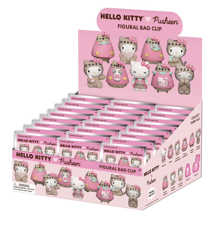 Hello Kitty Pusheen Figural Bag Clip