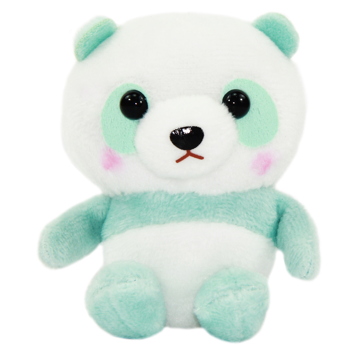 Panda Plush Toy Pastel Colors White Green Plushie 3 Strap