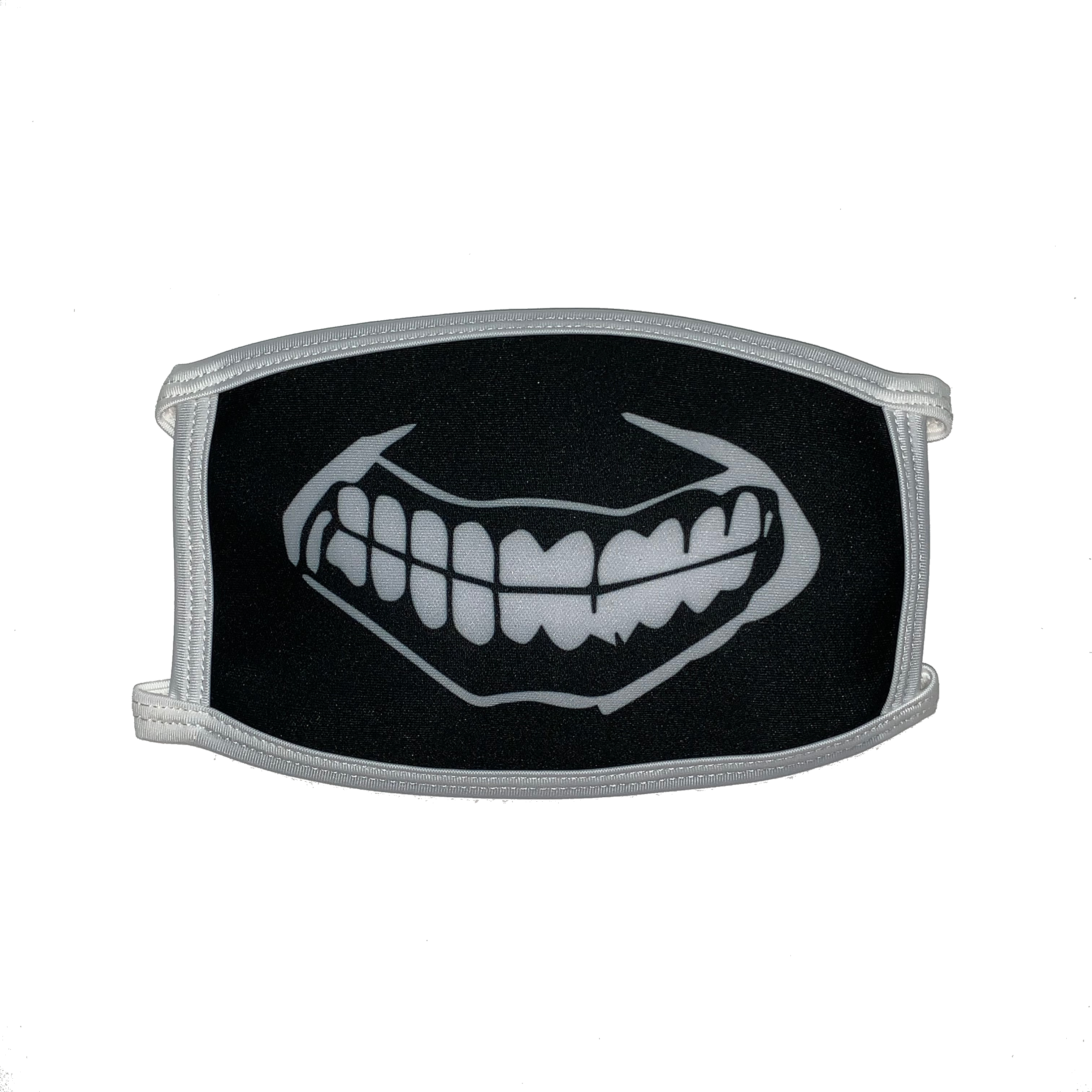 Cosplay Mask Anime Skull Teeth Smile Black One Size Fits Most