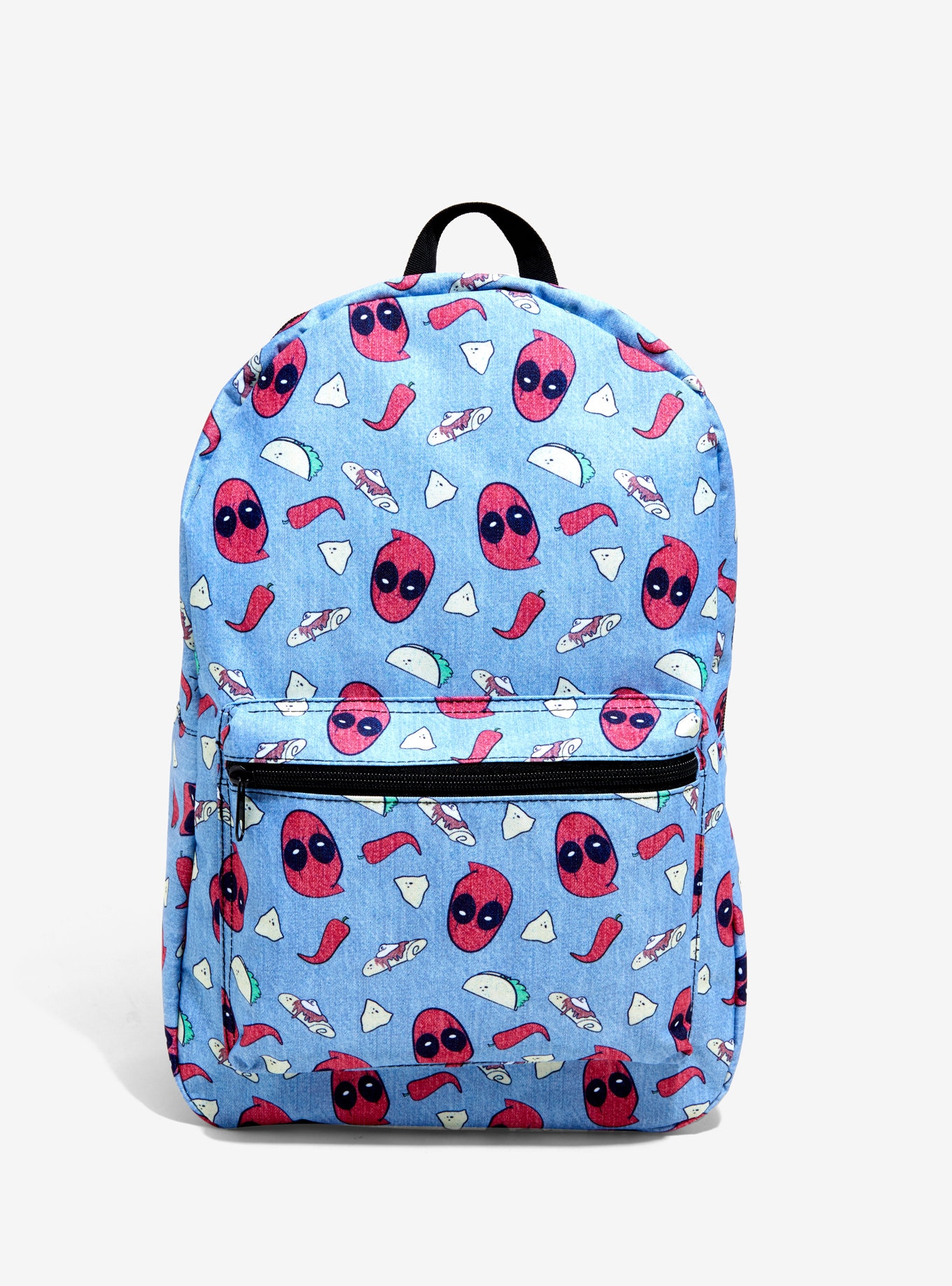 Marvel Deadpool Taco Chillies Backpack Book Bag Blue