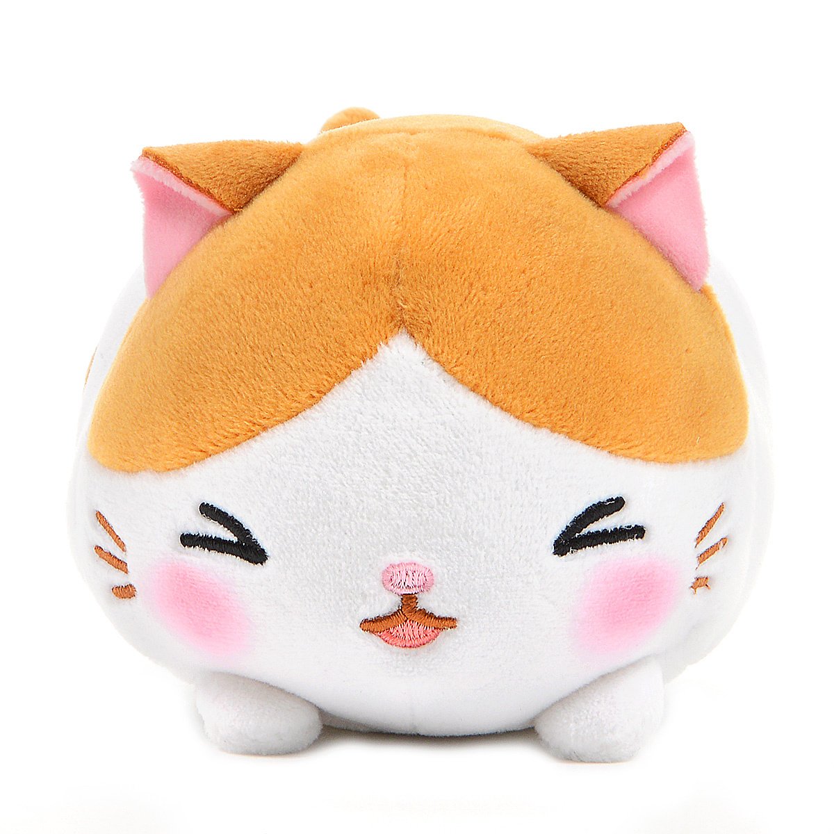 Mochikko Neko Nyanzu White/Orange Cat Plush Amuse Super Soft Japan Standard Size Chibi-nyan