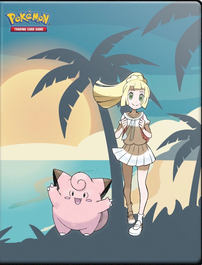 Pokemon Trading Card Game Lillie & Clefairy - 9 Pocket Pro Binder - Holds 180 Cards
