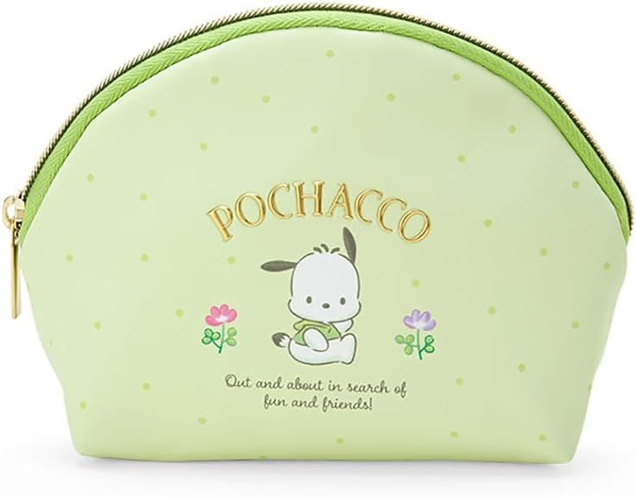 Pochacco Pouch, Cosmetic Bag, Green, Sanrio