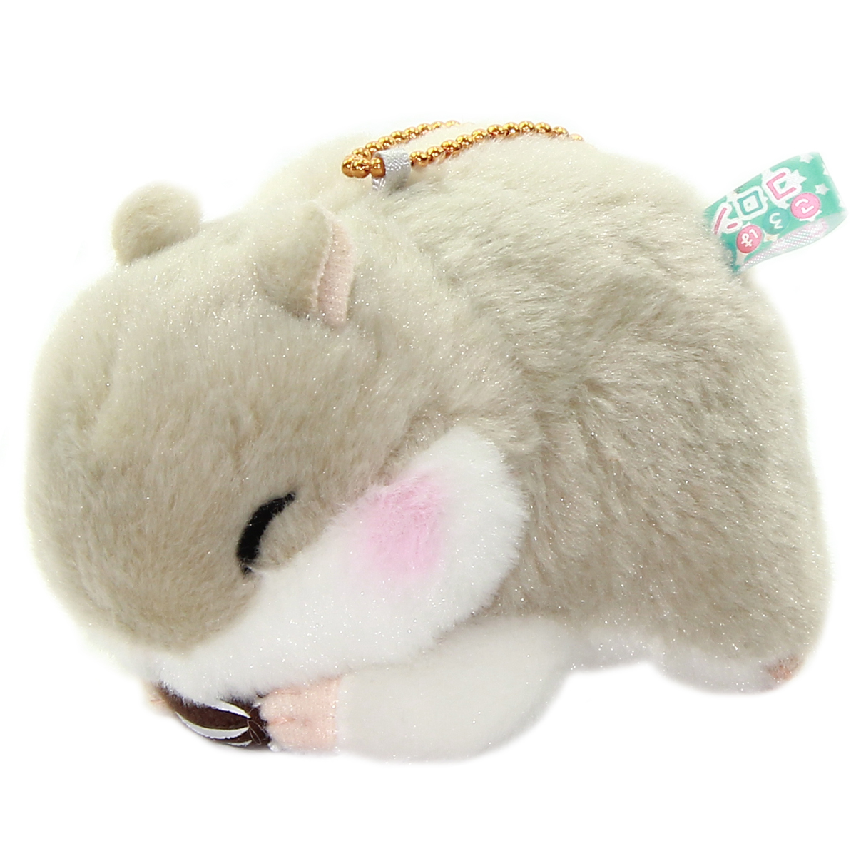 Plush Hamster, Amuse Glutton Hamster Plush Collection Jan-kun, Grey, 4 Inches