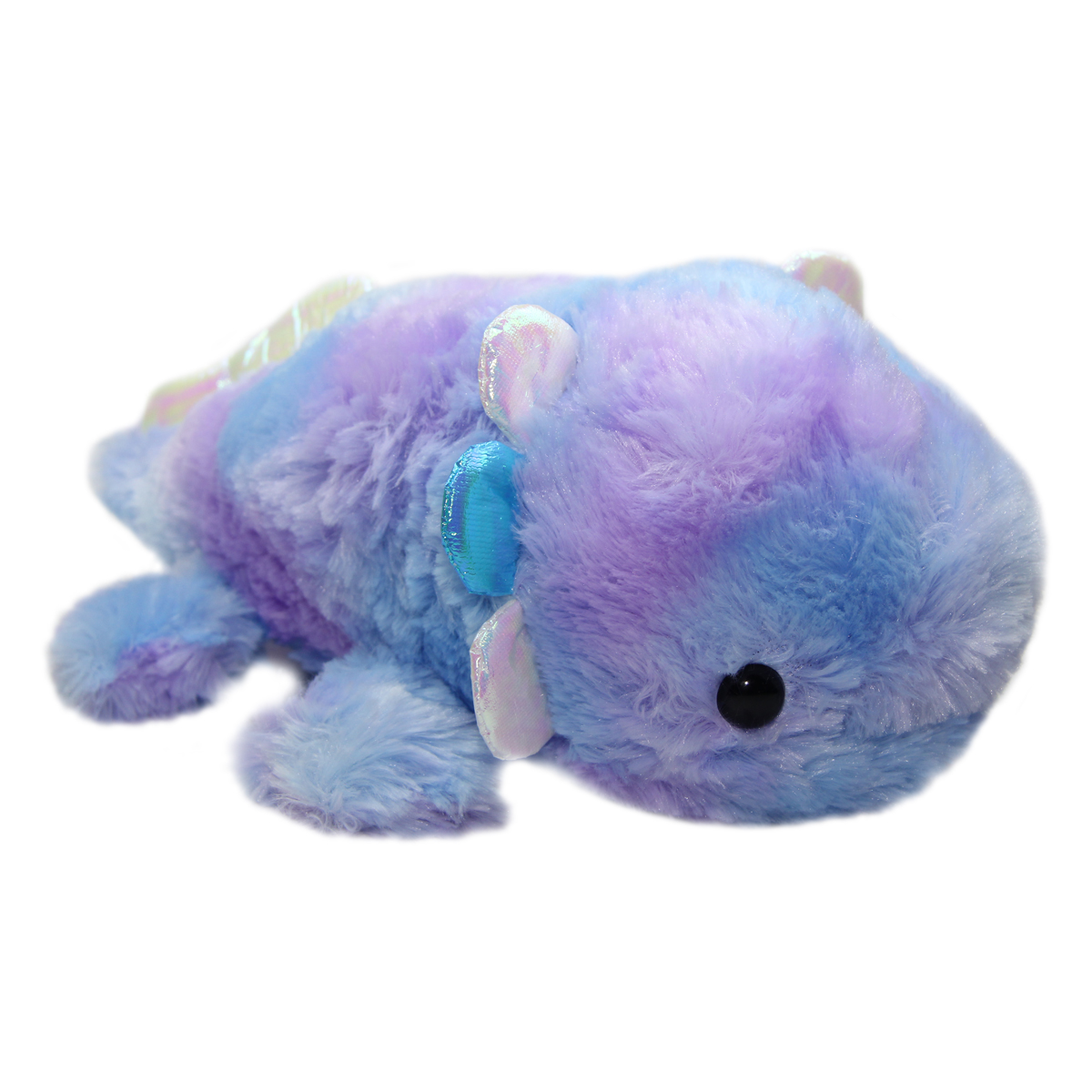 Mochi Puni Wooper Looper Colorful Axolotl Plushie, Purple Blue 13 Inches Jumbo