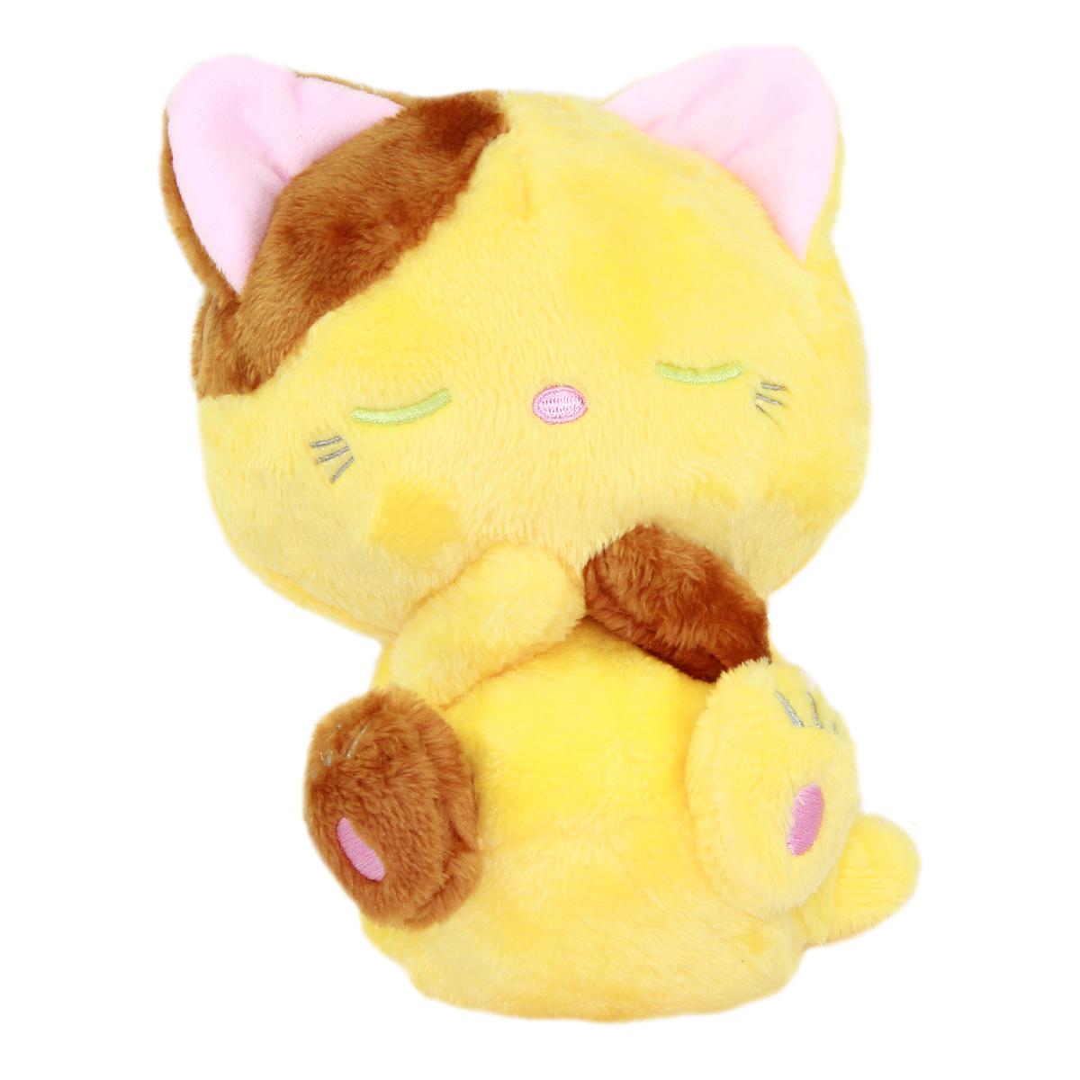 Plush Cat Toy Super Soft Stuffed Animal Neko Yellow