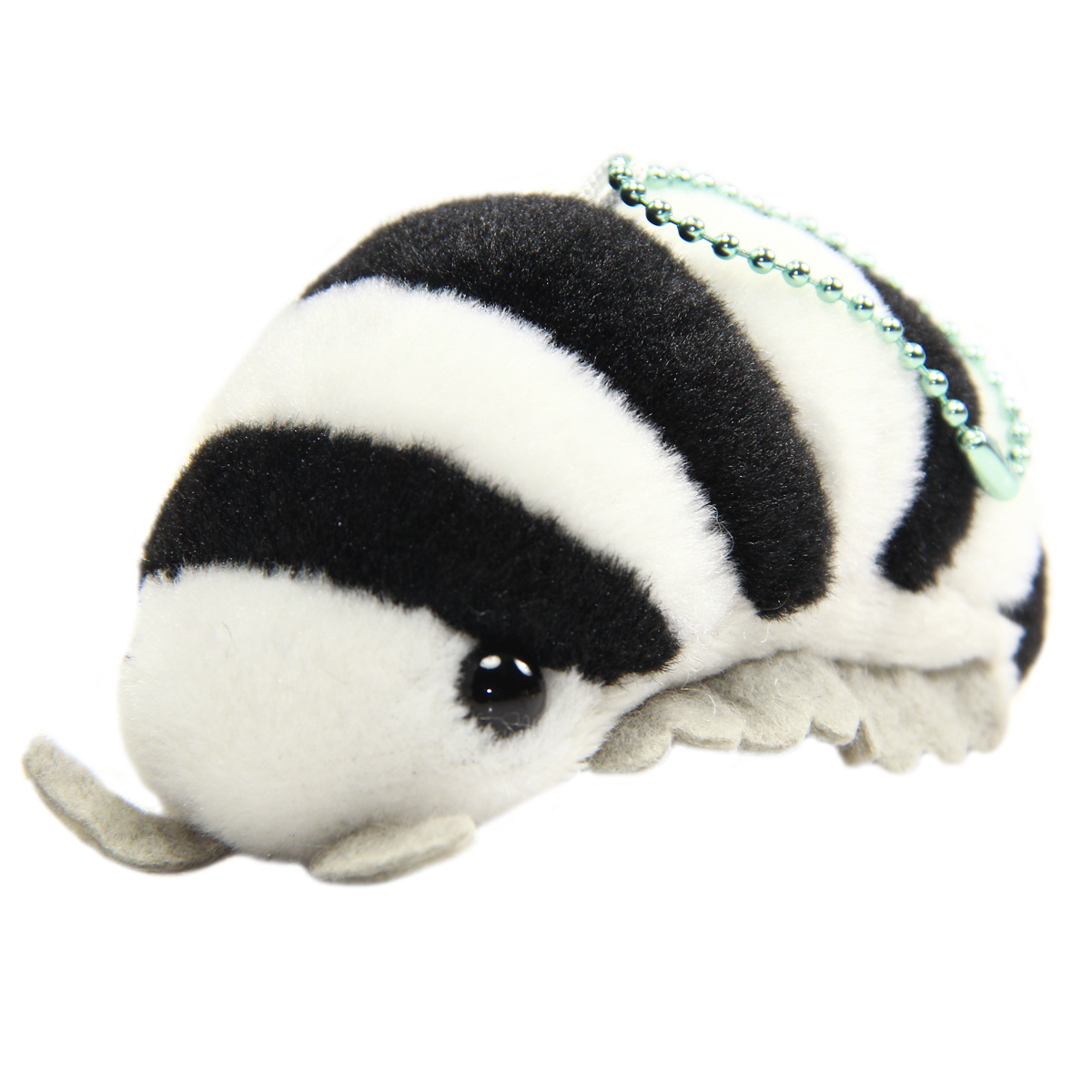 Dangomushi Roly Poly Plush Doll Kawaii Stuffed Animal Keychain White Black 3 Inches