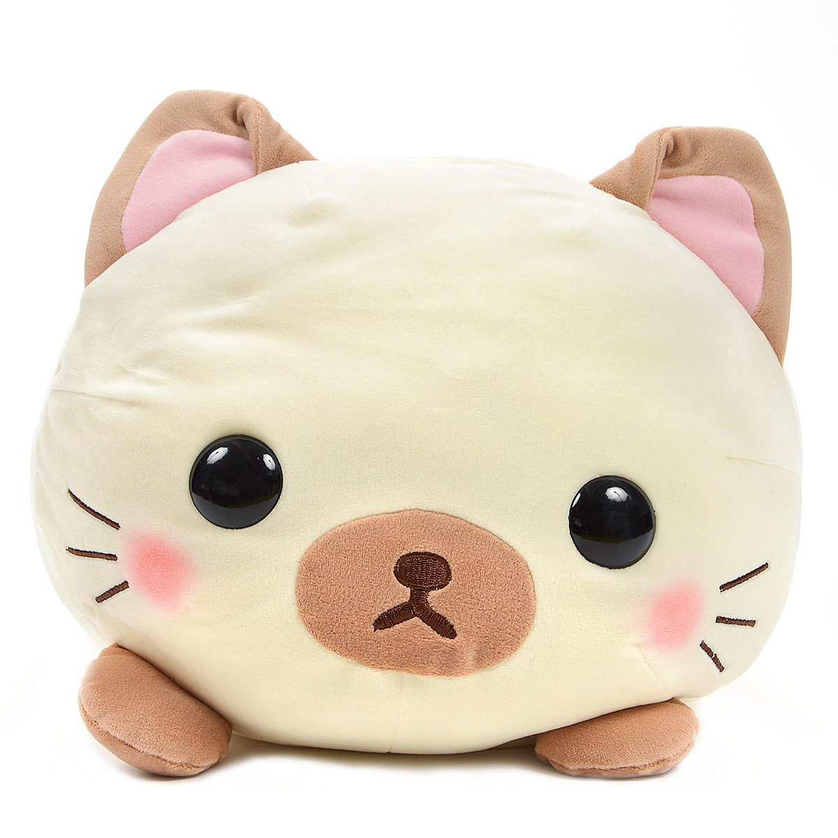 Mochikko Neko Nyanzu Beige Cat Plush Amuse Super Soft JapanBIG Size Shamu-nyan 15 Inches