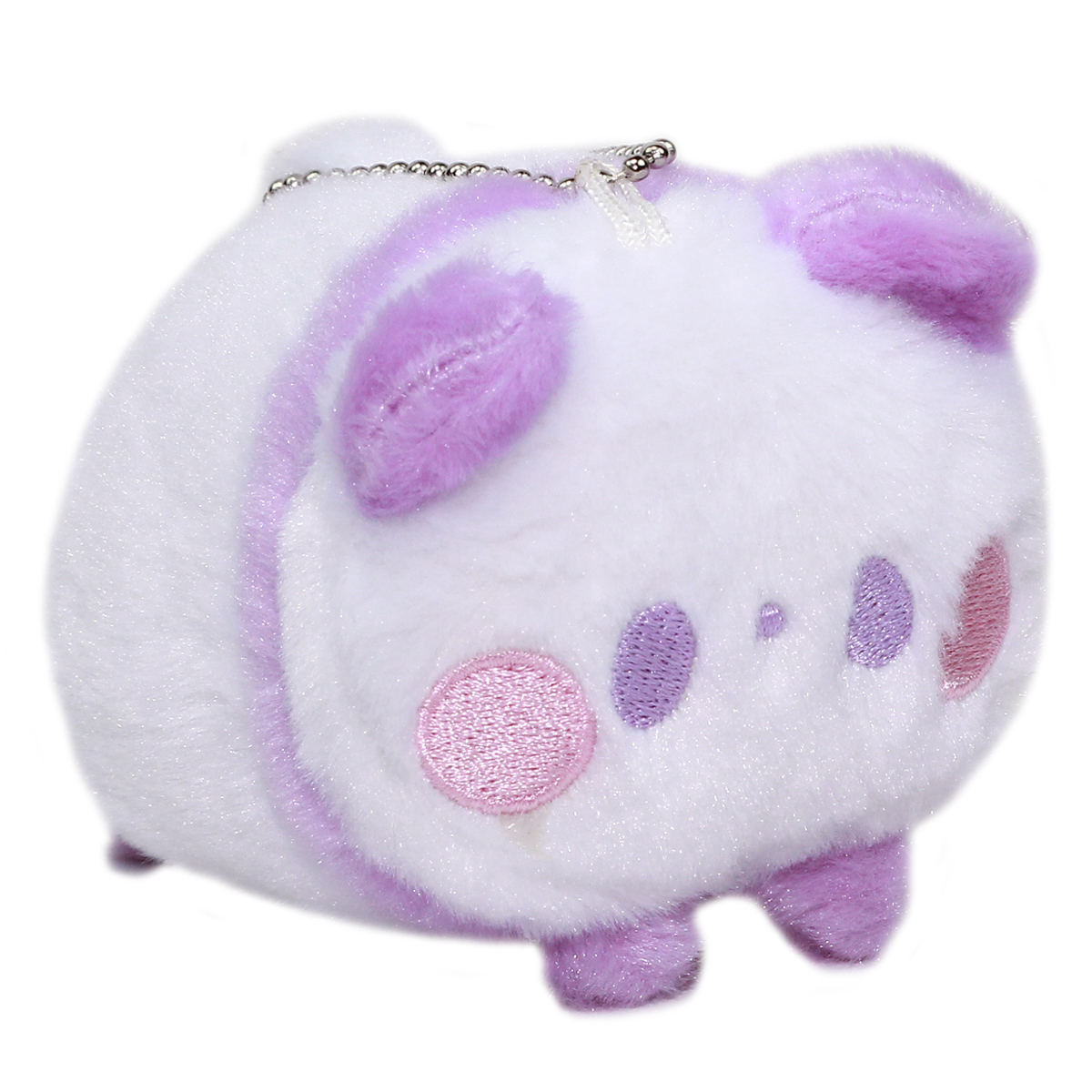 Super Soft Mochii Cute Panda Plush Keychain Purple White 3.5