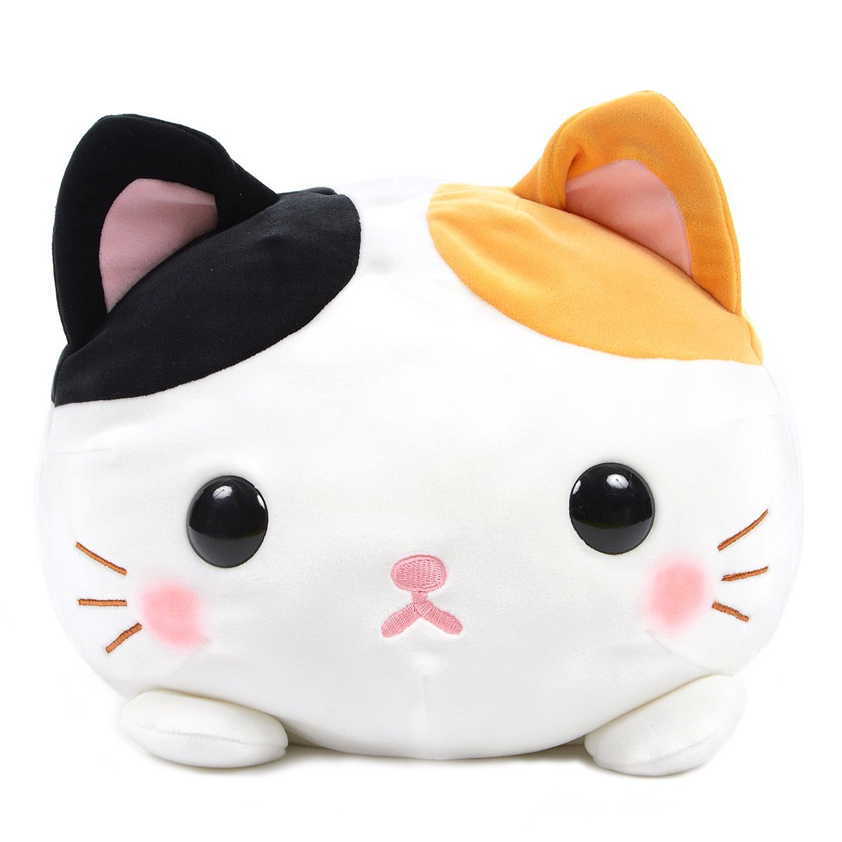 Mochikko Neko Nyanzu White Mix Cat Plush Amuse Super Soft Japan BIG Size Mi-nyan 15 Inches