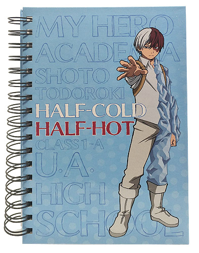 My Hero Academia Todoroki Spiral Anime Hardcover Notebook My Hero Academia Todoroki Spiral Anime Hardcover Notebook