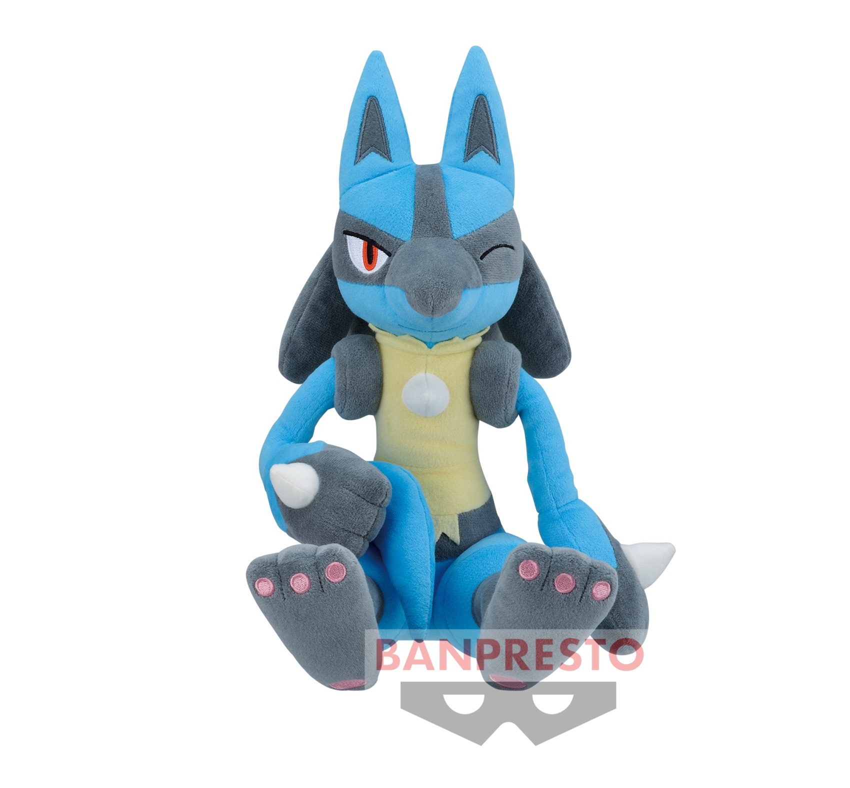 Lucario Plush Doll, BIG Size 10 Inches, Pokemon, Banpresto